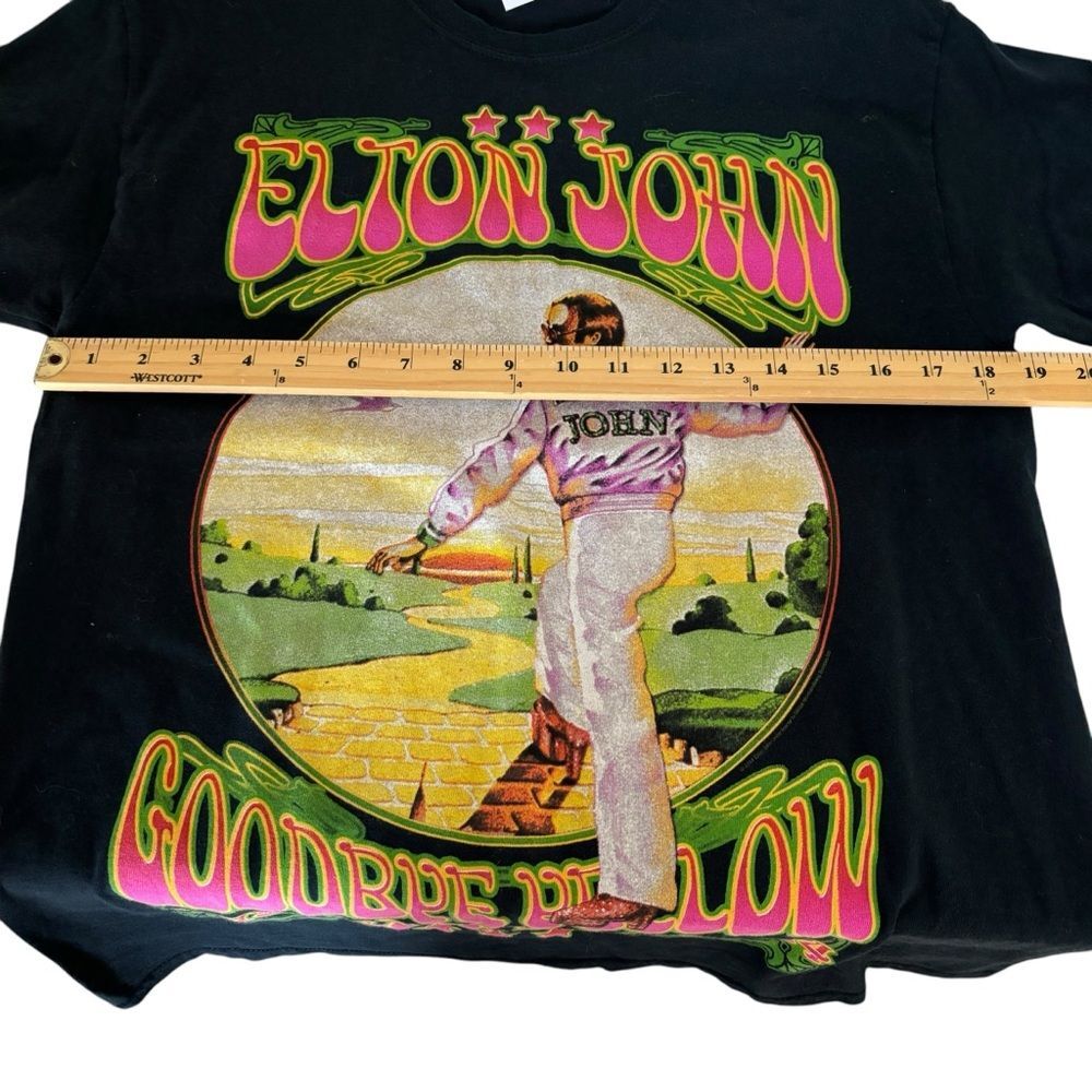 Elton John 2014 World Tour Black T-shirt Sz M - Picture 5 of 8